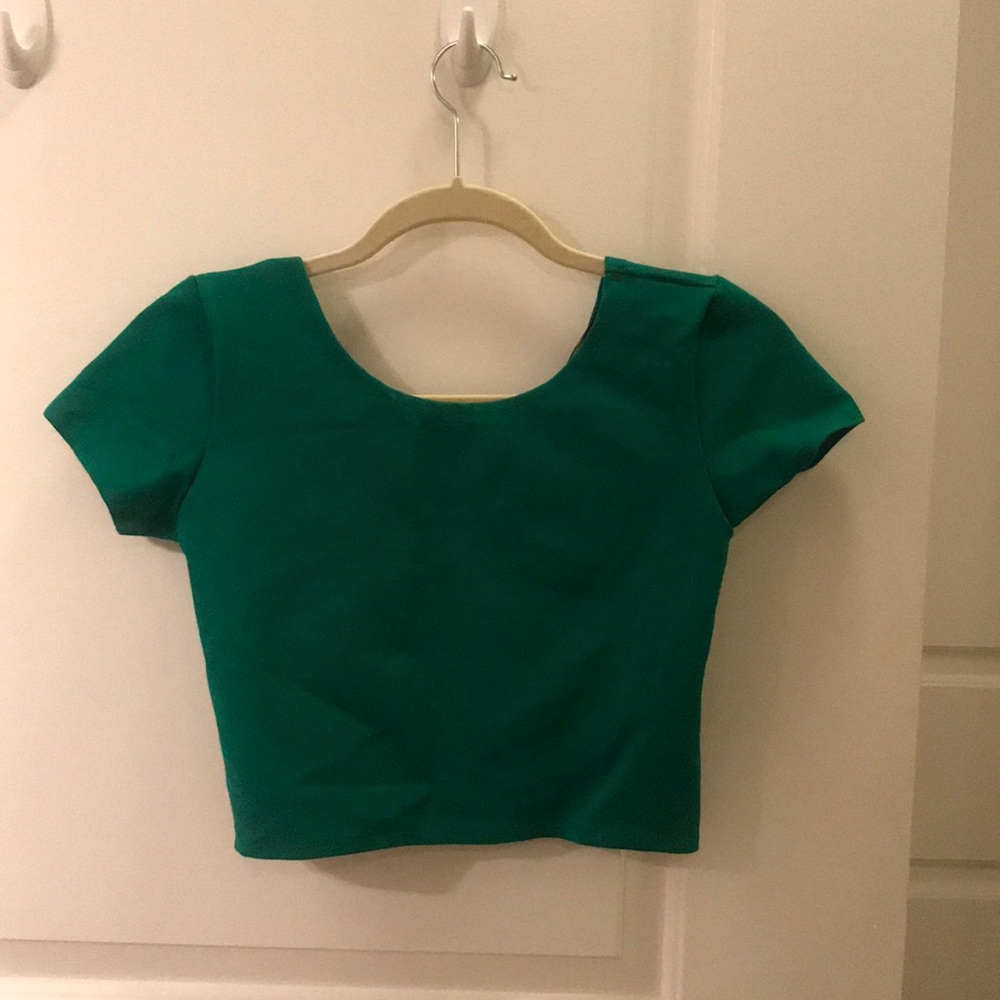 Green Crop Top